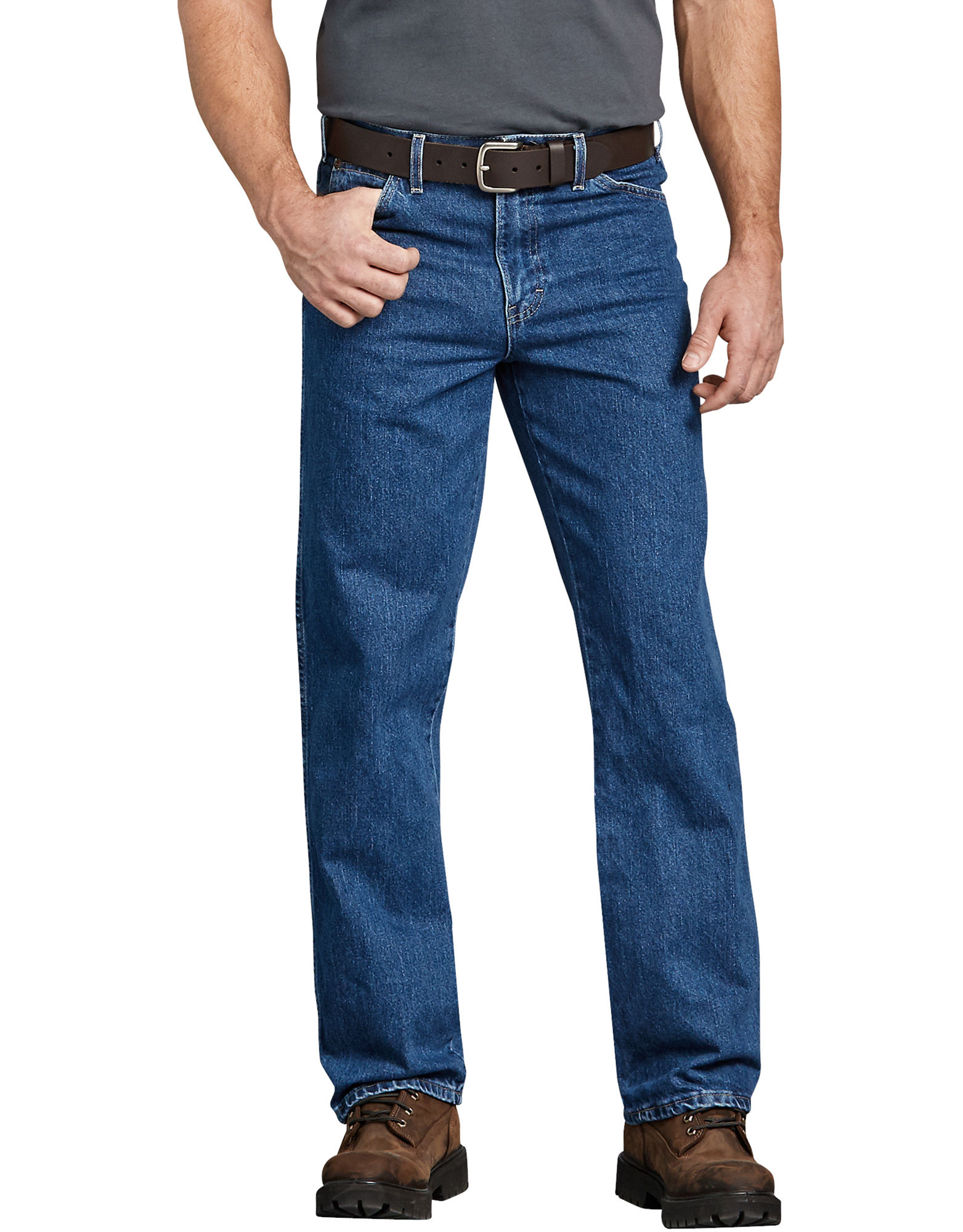 Straight Fit 5-Pocket Denim Jeans